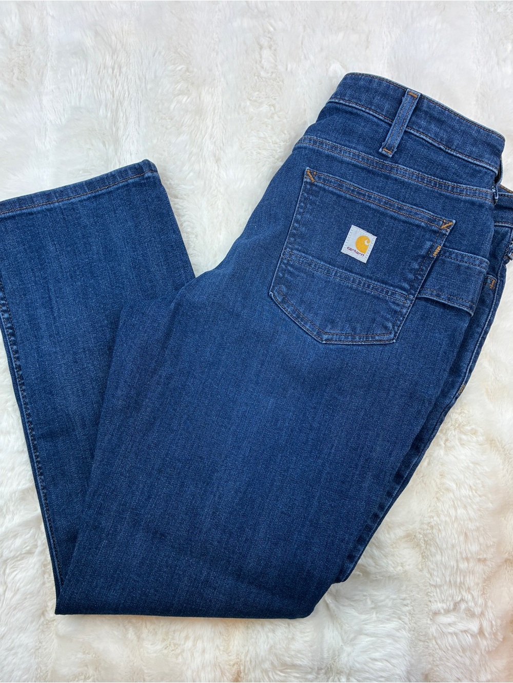 Carhartt Women's Deep Blue Straight Leg Jeans
